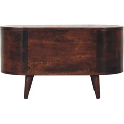 Artisan - Light Walnut Rounded Lid-Up Blanket Box