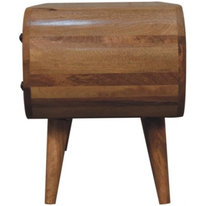 Artisan - Oak-Ish Circular Media Unit With 2 Open Slots