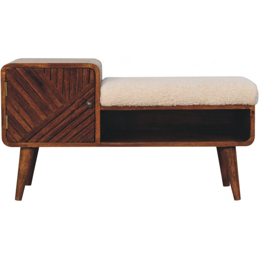 Artisan - Boucle Carved Chestnut Telephone Table