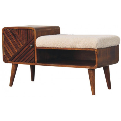 Artisan - Boucle Carved Chestnut Telephone Table