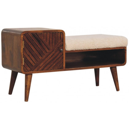 Artisan - Boucle Carved Chestnut Telephone Table