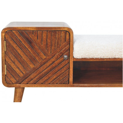 Artisan - Boucle Carved Chestnut Telephone Table