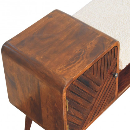 Artisan - Boucle Carved Chestnut Telephone Table