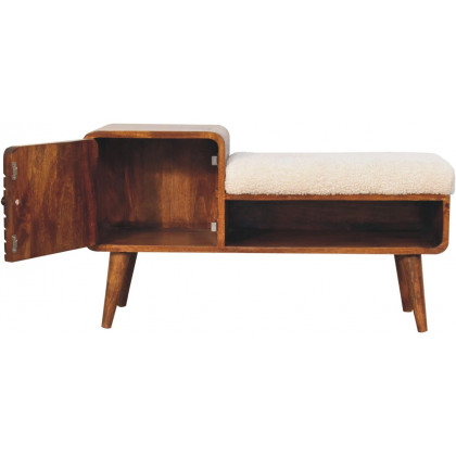 Artisan - Boucle Carved Chestnut Telephone Table