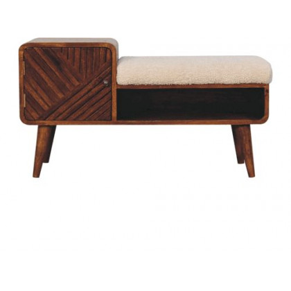 Artisan - Boucle Carved Chestnut Telephone Table
