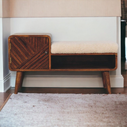 Artisan - Boucle Carved Chestnut Telephone Table