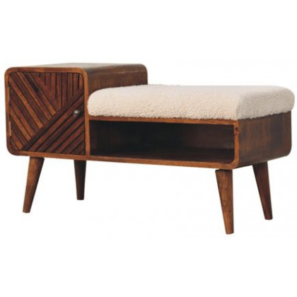 Artisan - Boucle Carved Chestnut Telephone Table