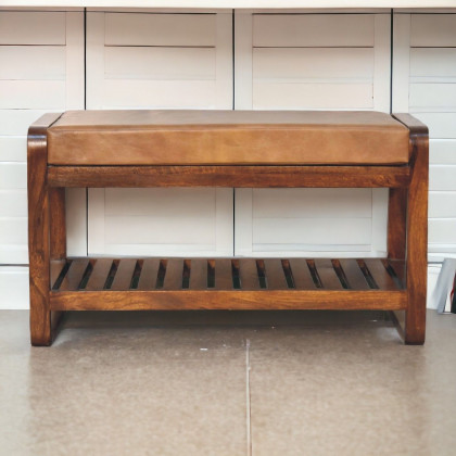 Artisan - Small Buffalo Slatted Hallway Bench