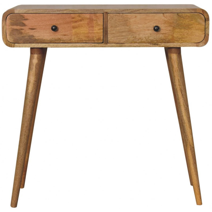 Artisan - Oak-Ish Curved Hallway Table