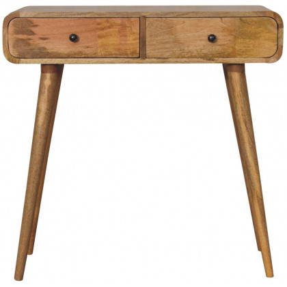 Artisan - Oak-Ish Curved Hallway Table
