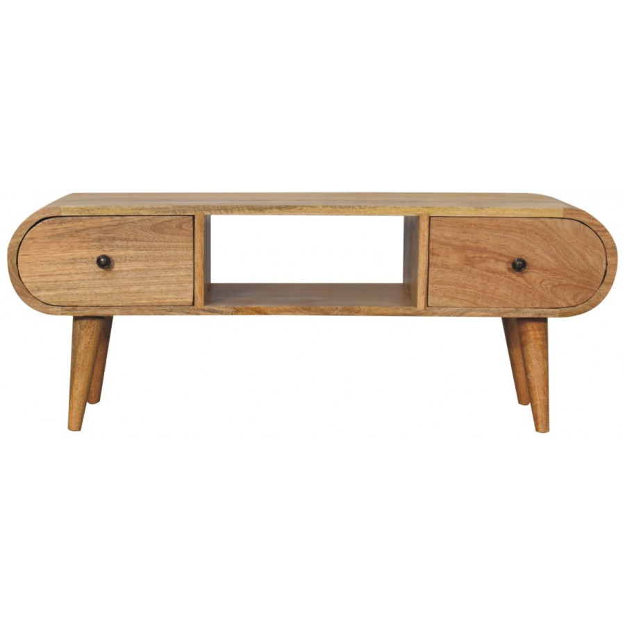 Artisan - Oak-Ish Circular TV Unit