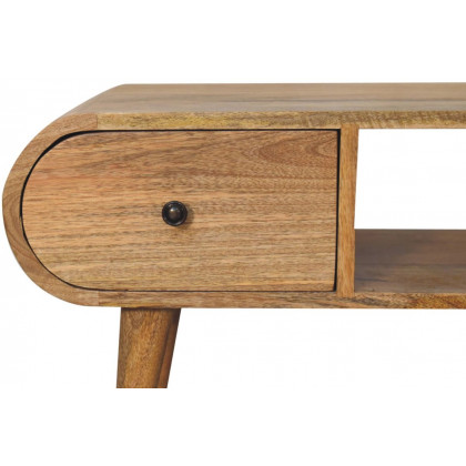 Artisan - Oak-Ish Circular TV Unit