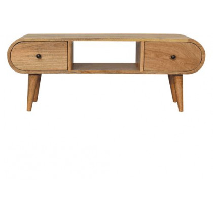 Artisan - Oak-Ish Circular TV Unit