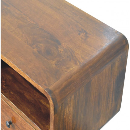 Artisan - Triple Curved Chestnut Console Table