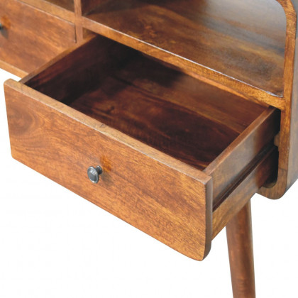 Artisan - Triple Curved Chestnut Console Table