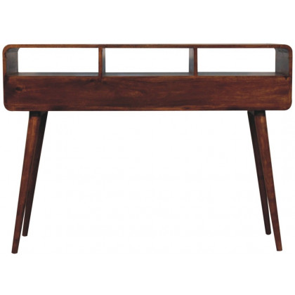 Artisan - Triple Curved Chestnut Console Table
