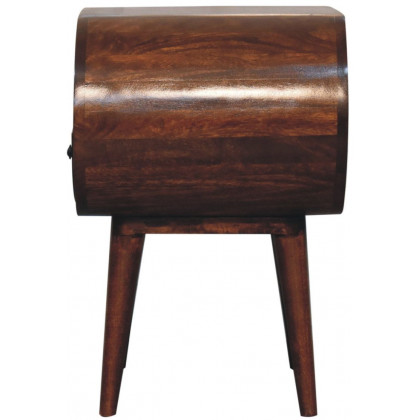 Artisan - Large Chestnut Circular Open Bedside