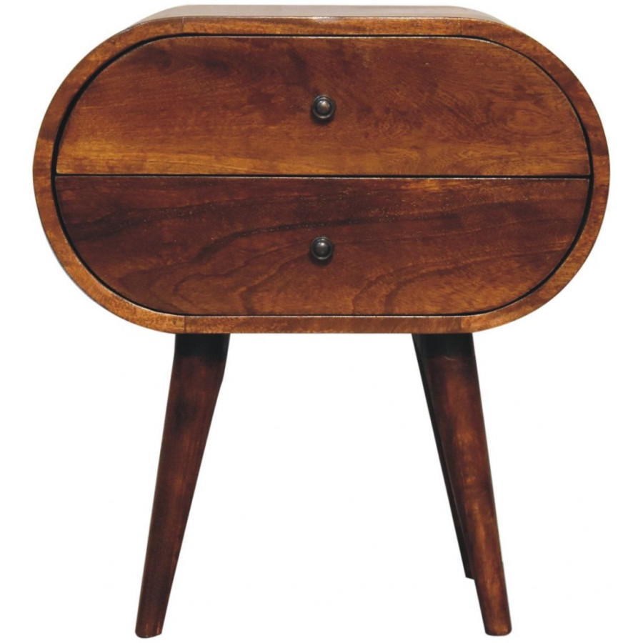 Artisan - Large Chestnut Circular Bedside
