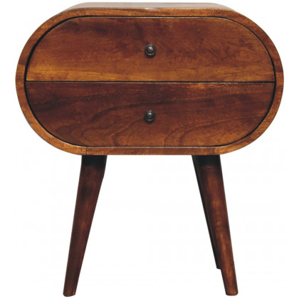 Artisan - Large Chestnut Circular Bedside