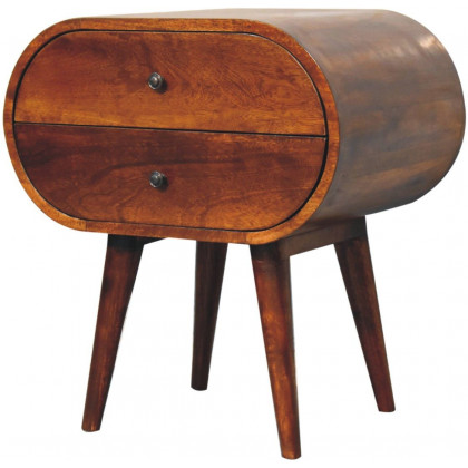 Artisan - Large Chestnut Circular Bedside