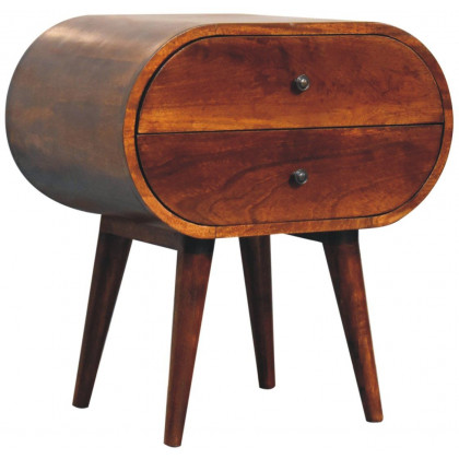 Artisan - Large Chestnut Circular Bedside