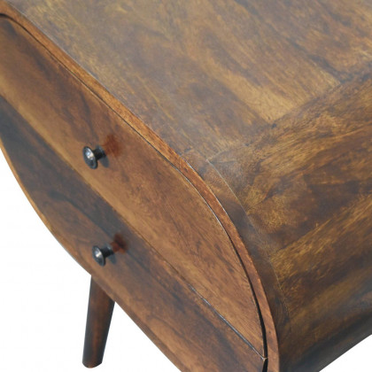 Artisan - Large Chestnut Circular Bedside