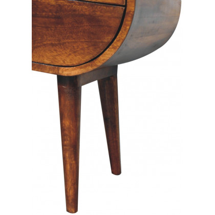 Artisan - Large Chestnut Circular Bedside