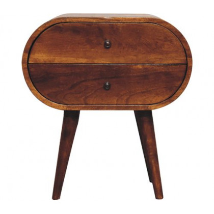 Artisan - Large Chestnut Circular Bedside