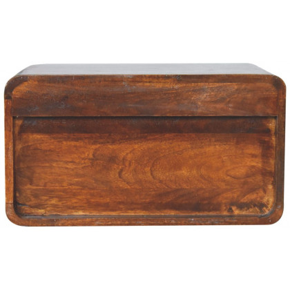 Artisan - Large Chestnut Curve Floating Bedside