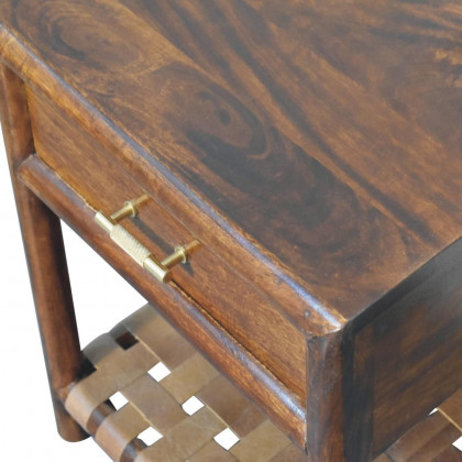 Artisan - Chestnut T-Bar Bedside