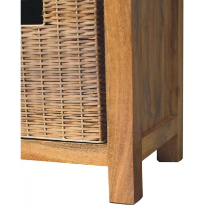 Artisan - Rattan Basket Linen Bench