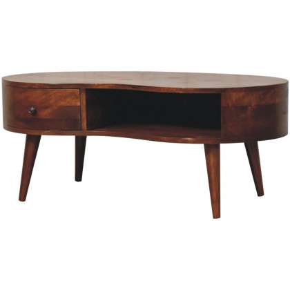 Artisan - Large Chestnut Wave Coffee Table