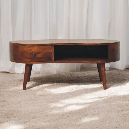 Artisan - Large Chestnut Wave Coffee Table