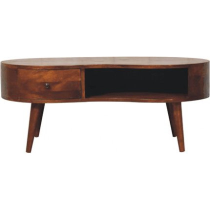 Artisan - Large Chestnut Wave Coffee Table