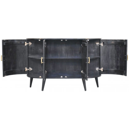 Artisan - Ash Black T-Bar Quad Cabinet