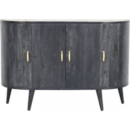 Artisan - Ash Black T-Bar Quad Cabinet