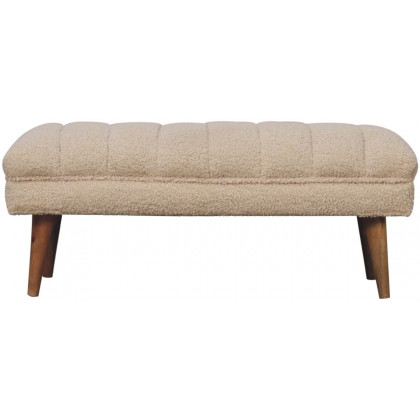 Artisan - Cream Boucle Puffer Bench