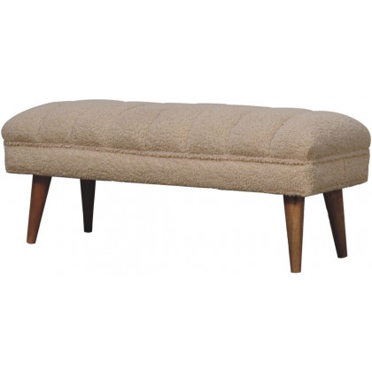 Artisan - Cream Boucle Puffer Bench