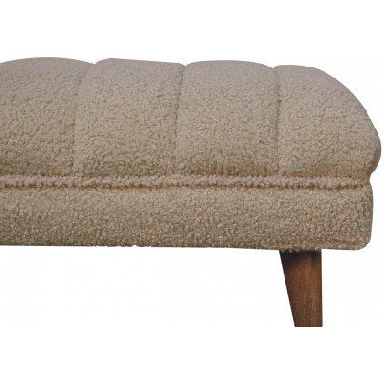 Artisan - Cream Boucle Puffer Bench