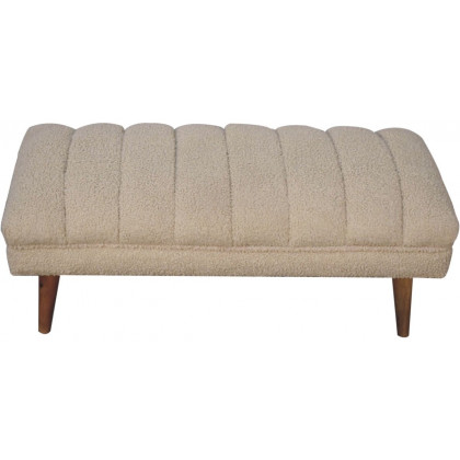 Artisan - Cream Boucle Puffer Bench