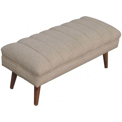 Artisan - Cream Boucle Puffer Bench