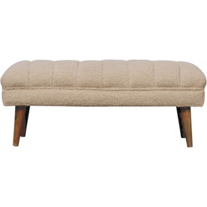 Artisan - Cream Boucle Puffer Bench