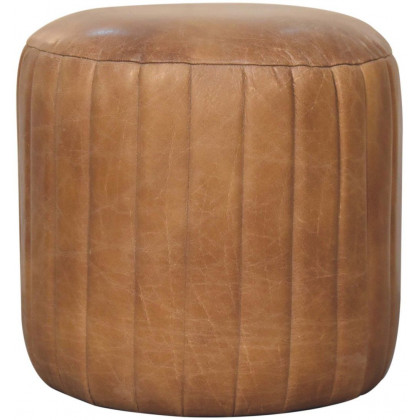 Artisan - Buffalo Leather Boucle Footstool