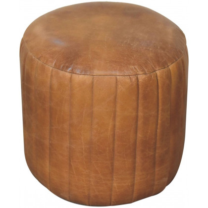 Artisan - Buffalo Leather Boucle Footstool