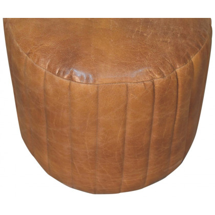 Artisan - Buffalo Leather Boucle Footstool