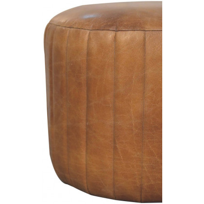 Artisan - Buffalo Leather Boucle Footstool
