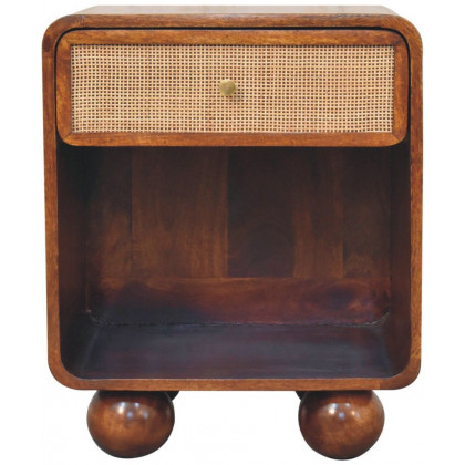 Artisan - Chestnut Open Woven Bedside