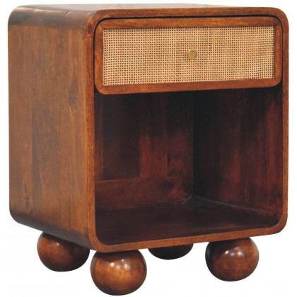 Artisan - Chestnut Open Woven Bedside
