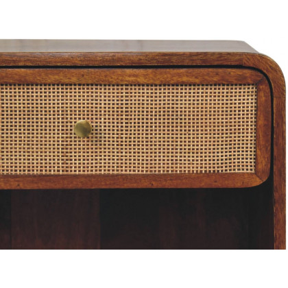 Artisan - Chestnut Open Woven Bedside