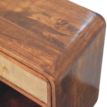 Artisan - Chestnut Open Woven Bedside